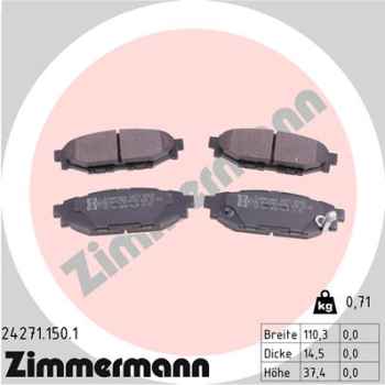 Zimmermann Brake pads for SUBARU OUTBACK (BL, BP) rear