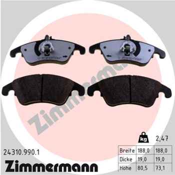 Zimmermann rd:z Brake pads for MERCEDES-BENZ CLS Shooting Brake (X218) front