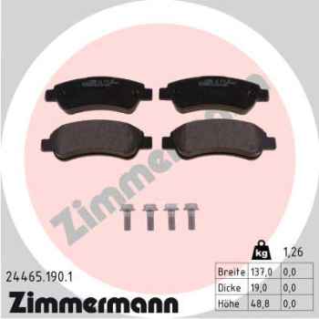 Zimmermann Brake pads for CITROËN JUMPER Pritsche/Fahrgestell rear
