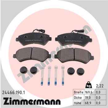 Zimmermann Brake pads for PEUGEOT BOXER Pritsche/Fahrgestell front