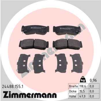 Zimmermann Brake pads for HYUNDAI H-1 Kasten (A1) rear