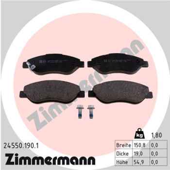 Zimmermann Brake pads for OPEL CORSA D (S07) front