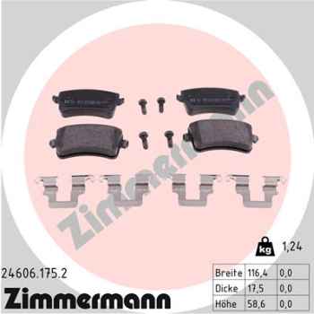 Zimmermann Brake pads for AUDI A5 Sportback (8TA) rear