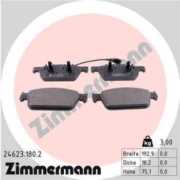 Zimmermann Brake pads for VW TRANSPORTER T5 Pritsche/Fahrgestell (7JD, 7JE, 7JL, 7JY, 7JZ front