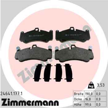 Zimmermann Brake pads for PORSCHE 911 (997) front