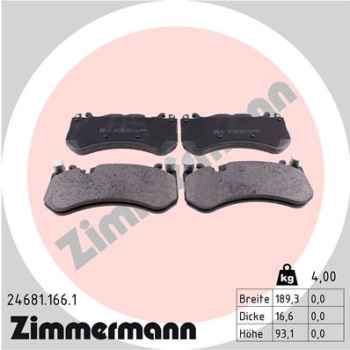 Zimmermann Brake pads for MERCEDES-BENZ GLC Coupe (C253) front