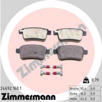 Zimmermann Brake pads for MERCEDES-BENZ CITAN Mixto (415) rear