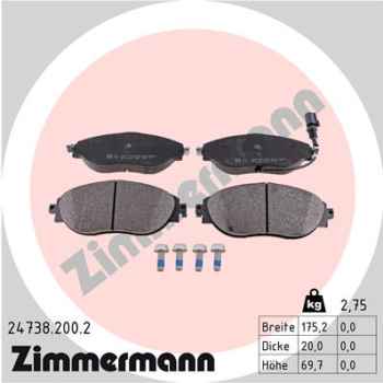 Zimmermann Brake pads for SKODA SUPERB III (3V3) front
