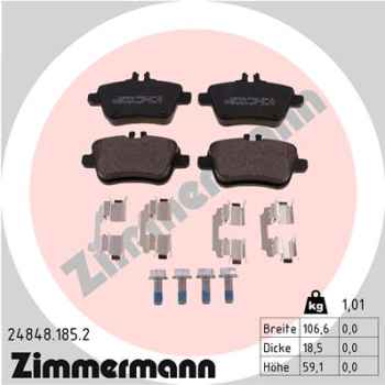 Zimmermann Brake pads for MERCEDES-BENZ CLA Coupe (C117) rear
