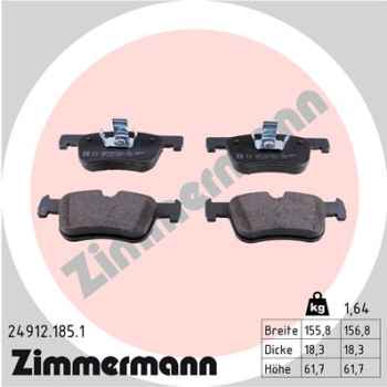 Zimmermann Brake pads for BMW 1 (F21) front
