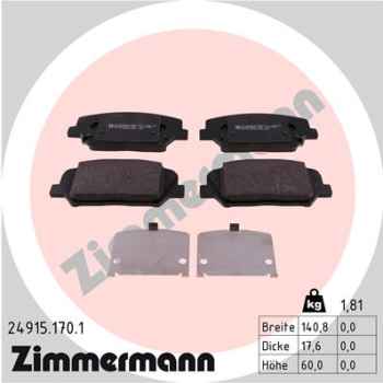 Zimmermann Brake pads for KIA CEE'D (JD) front
