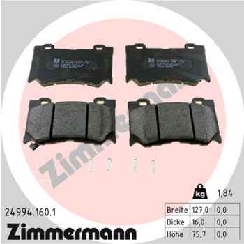 Zimmermann Brake pads for NISSAN 370Z Roadster (Z34) front