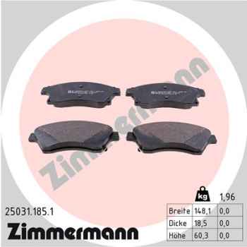 Zimmermann Brake pads for CHEVROLET AVEO Schrägheck (T300) front