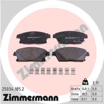 Zimmermann Brake pads for CHEVROLET ORLANDO (J309) front