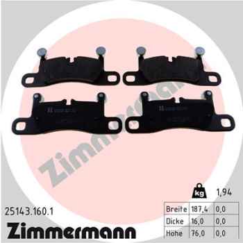 Zimmermann Brake pads for PORSCHE BOXSTER Spyder (981) rear