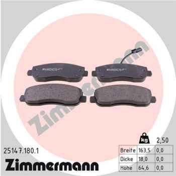 Zimmermann Brake pads for NISSAN NV400 Bus (X62, X62B) front