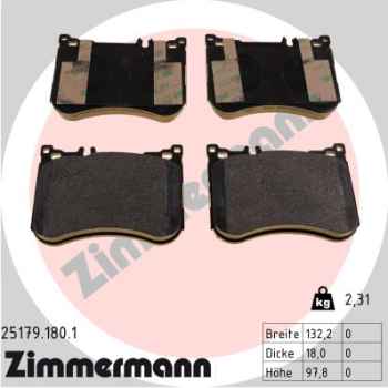 Zimmermann Brake pads for MERCEDES-BENZ S-KLASSE Cabriolet (A217) front
