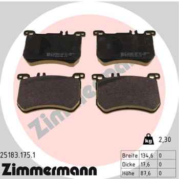 Zimmermann Brake pads for MERCEDES-BENZ SL (R231) front