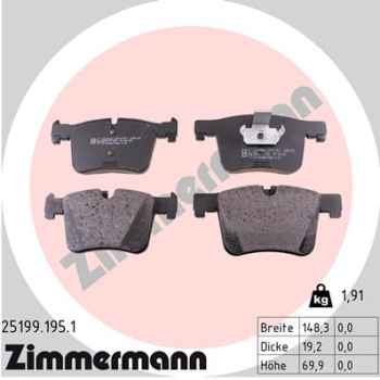 Zimmermann Brake pads for BMW X3 (F25) front