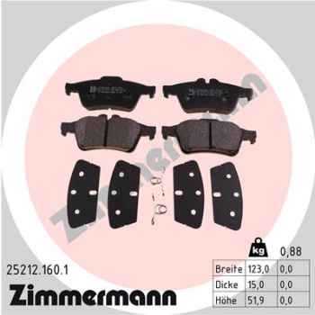 Zimmermann Brake pads for FORD FOCUS III Turnier rear
