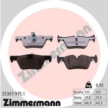 Zimmermann rd:z Brake pads for BMW 4 Coupe (F32, F82) rear