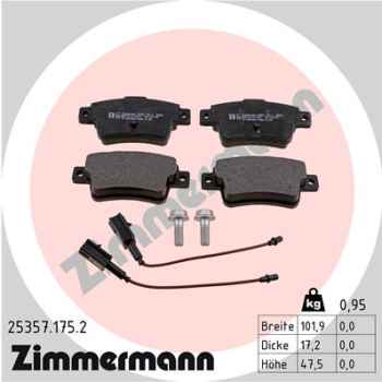 Zimmermann Brake pads for ABARTH PUNTO (199_) rear