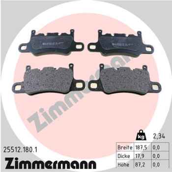 Zimmermann Brake pads for PORSCHE CAYMAN (981) rear