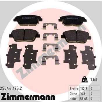 Zimmermann Brake pads for HYUNDAI SONATA VI (YF) front