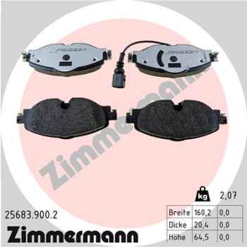 Zimmermann Brake pads for SKODA OCTAVIA III Combi (5E5, 5E6) front