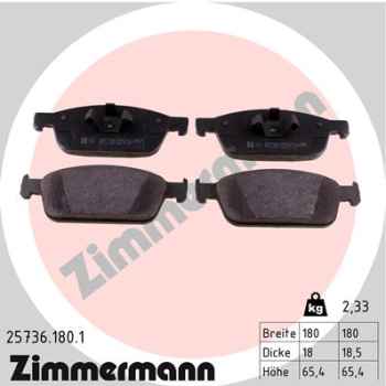 Zimmermann Brake pads for FORD FOCUS III Turnier front