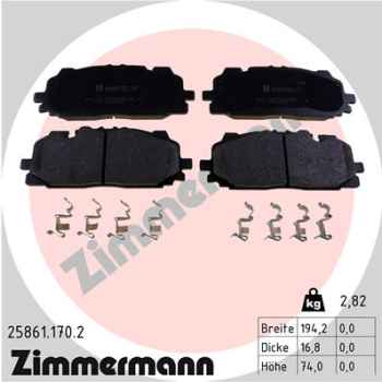 Zimmermann Brake pads for AUDI A4 (8W2, B9) front