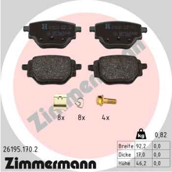 Zimmermann Brake pads for CITROËN C4 X (BD_, BE_, BF_) rear