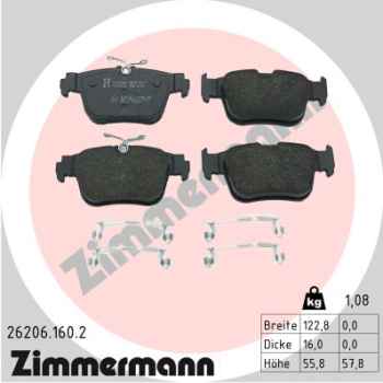 Zimmermann Brake pads for AUDI A3 Limousine (8YS) rear