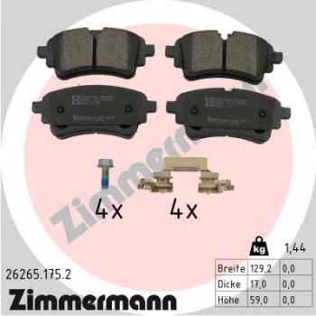 Zimmermann Brake pads for AUDI A4 B9 (8W2, 8WC) rear