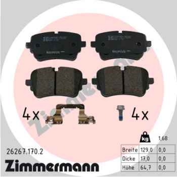 Zimmermann Brake pads for AUDI A7 Sportback (4KA) rear