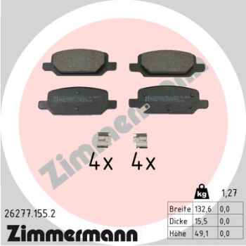 Zimmermann Bremsbeläge für TESLA MODEL 3 (5YJ3) hinten