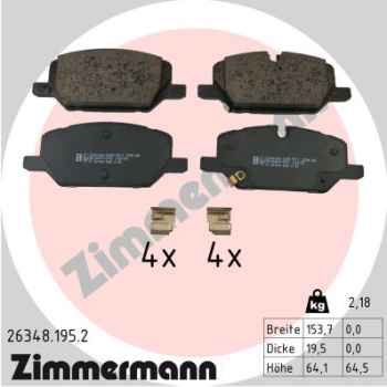 Zimmermann Brake pads for OPEL INSIGNIA B Grand Sport (Z18) front