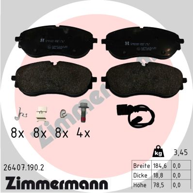 Zimmermann Bremsbeläge für VW ID.5 (E39) vorne