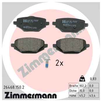 Zimmermann Brake pads for RENAULT CAPTUR II (HF_) rear