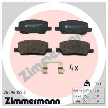 Zimmermann Brake pads for TESLA MODEL S (5YJS) rear