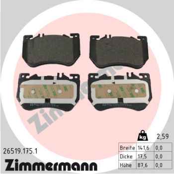 Zimmermann Bremsbeläge für MERCEDES-BENZ C-KLASSE T-MODEL (S206) vorne