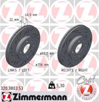 Zimmermann Sport Brake Disc for HYUNDAI i20 I (PB, PBT) front