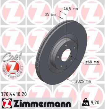 Zimmermann Brake Disc for MAZDA MX-30 (DR) front