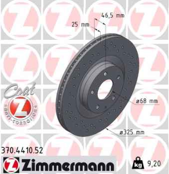 Zimmermann Sport Brake Disc for MAZDA MX-30 (DR) front
