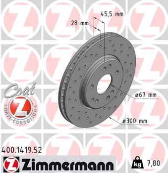 Zimmermann Sport Brake Disc for MERCEDES-BENZ SL (R129) front