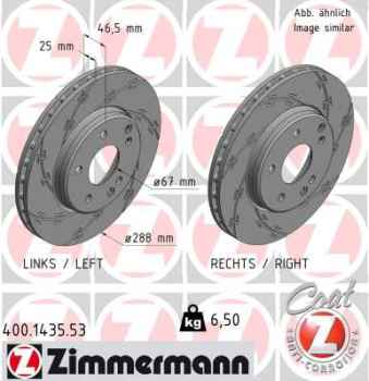 Zimmermann Sport Brake Disc for MERCEDES-BENZ C-KLASSE Sportcoupe (CL203) front