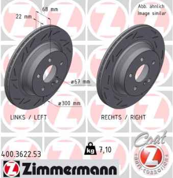 Zimmermann Sport Brake Disc for MERCEDES-BENZ GLK-KLASSE (X204) rear