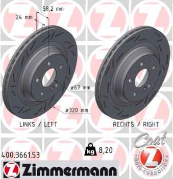 Zimmermann Sport Brake Disc for MERCEDES-BENZ S-KLASSE (W221) rear