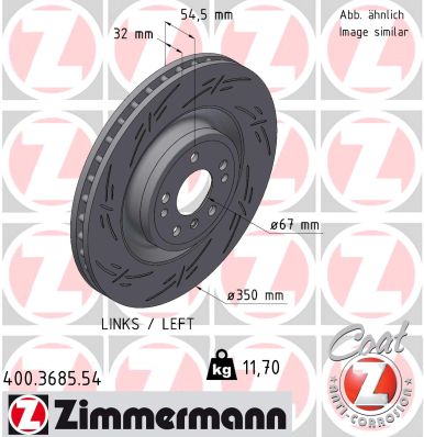 Zimmermann Sportbremsscheibe Black Z für MERCEDES-BENZ GLE (W166) vorne links