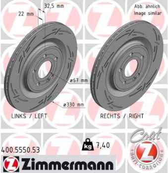 Zimmermann Sport Brake Disc for MERCEDES-BENZ GLB (X247) rear